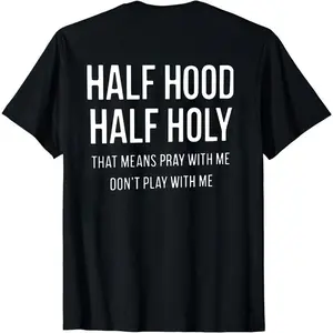 Half Hood Half Holy Hoodie – Attitude Faith Streetwear Hoodie for Women – Bold Statement Back Print