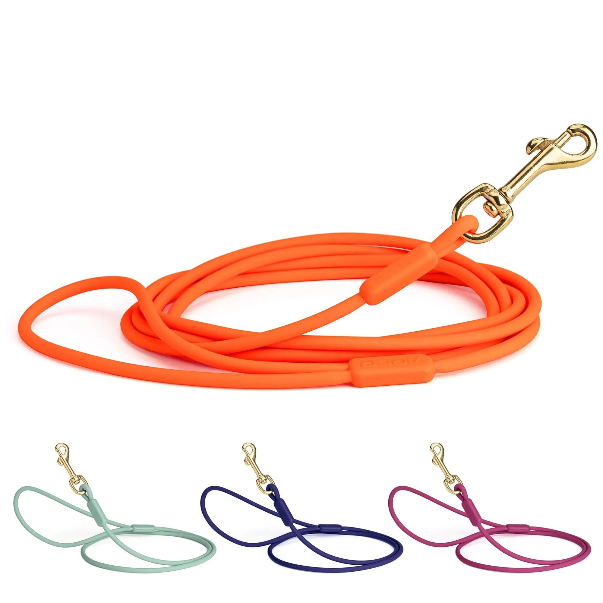 Viper Round Biothane Dog Lead with Brass Hardware