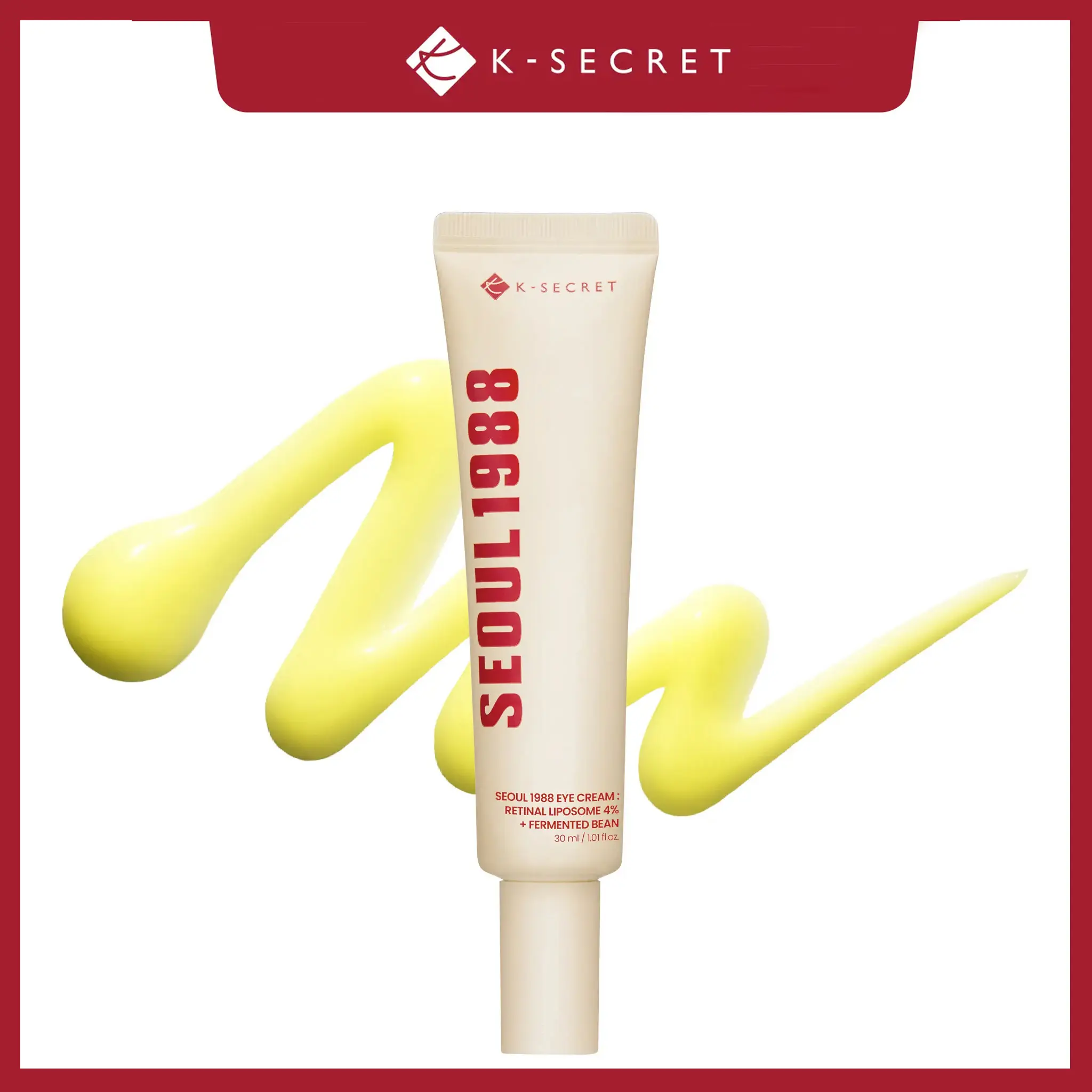 [KSECRET] Seoul 1988 Retinal Retinol Eye Cream - 4% Advanced Retinal Liposome Formulation, Intensive Care for Dark Circles, Fine Lines, Under-Eye Bags & Pigmentation, Korean Skincare