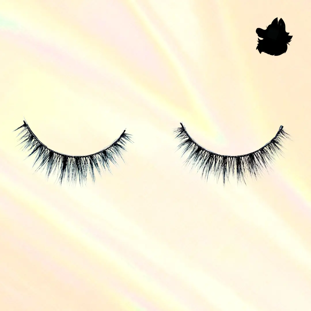 Petite 12mm Faux Mink Open Eye Natural Strip Eyelashes Natural Soft Black Cotton Band, Luxury Casing, Glue-On & Magnetic Options Makeup Compact