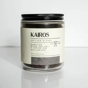 KAIROS Artisan Blends Hawaiian Black Sea Salt & Coffee Rub - Handcrafted in the PNW for Epic Flavors - 5.2oz Jar