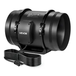 VEVOR 8 Inline Duct Fan, 720 CFM Ventilation Exhaust Fan Quiet AC Motor for Heating Cooling Booster, Grow Tents, Hydroponics