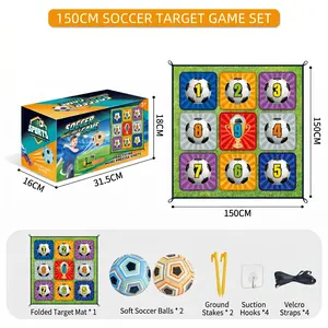 150CM Large Sticky Soccer Target Game Mat with 2 Soccer Balls | Indoor & Outdoor Energy Burner Sports Toy for Kids | Screen-Free Family Activity