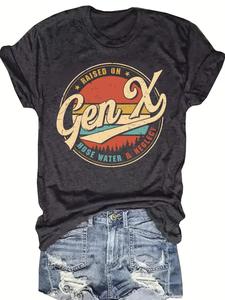 women's vintage graphic round neck tee, casual short sleeve t-shirt for summer, women's top for daily wear, t shirts for women, tshirt, streetwear, womenswear