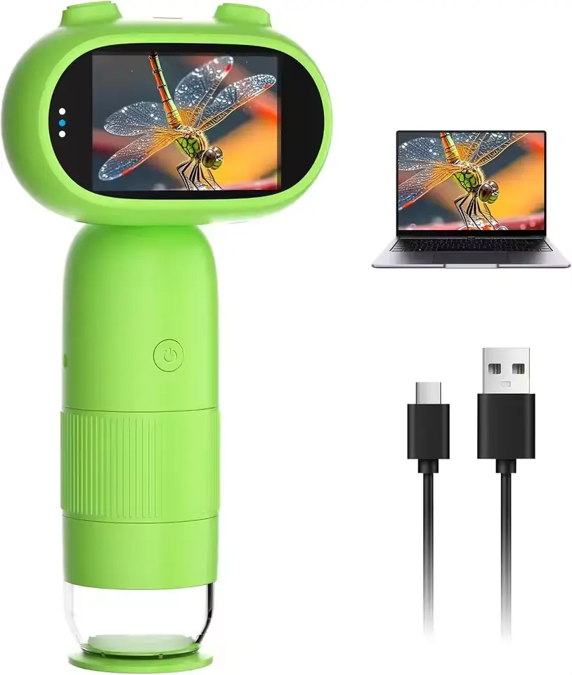 2" IPS Screen 1000X Handheld Digital Microscopes HD Pocket Portable Mini USB Microscope Camera For Children Gifts Support PC