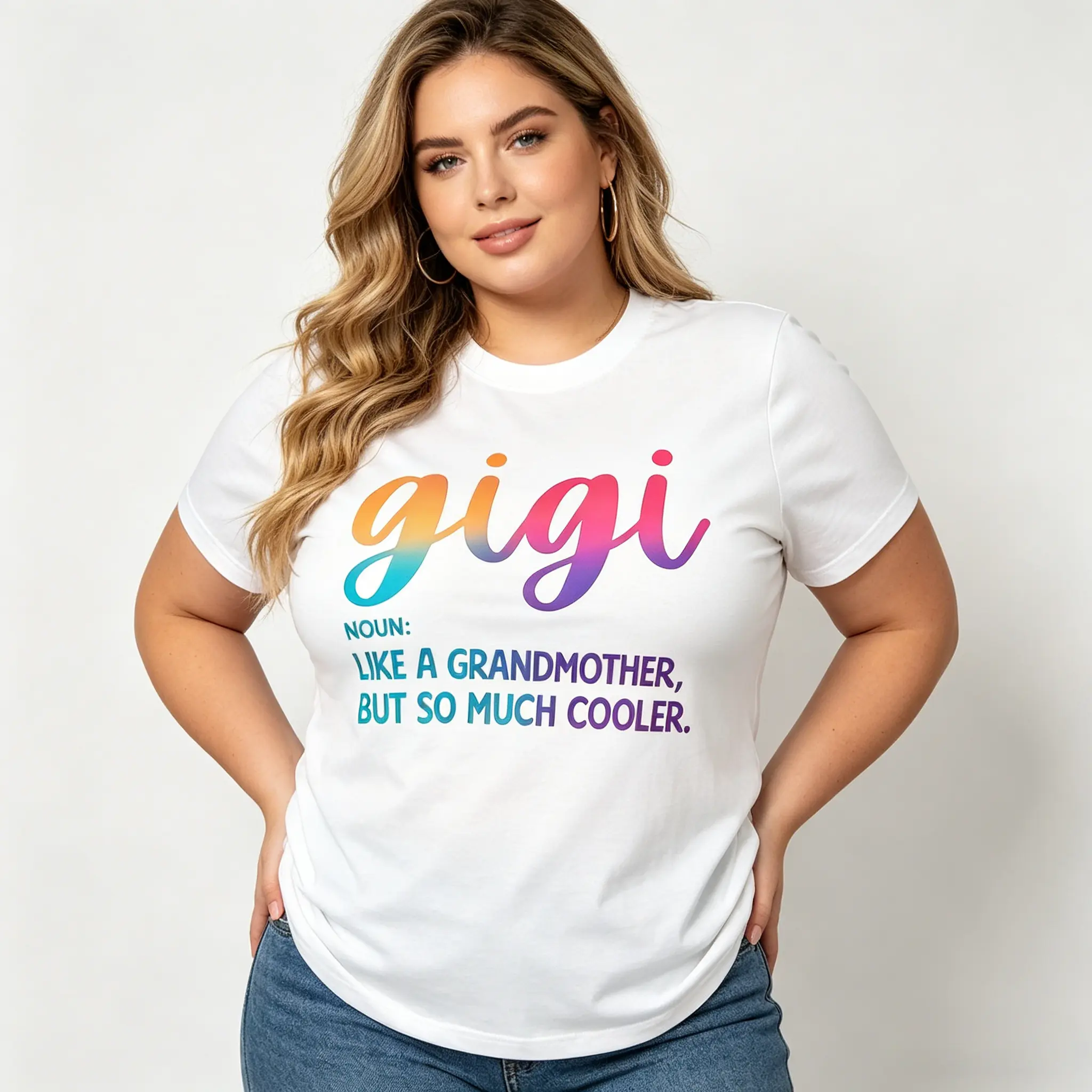 Comfy Cotton Printed Round Neck Streetwear Minimalist Short-Sleeve T-Shirt - Casual Gigi Alphabet Print, All-Season Comfort Fit, Knit Fabric, Fitted-Loose Options (Sports & Outdoor Top)