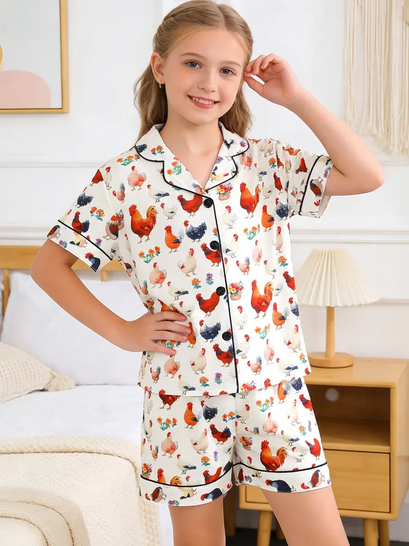 white christmas dresses TreJaz Unicorn Princess Pajama Dresses for Girls Sleepwear main image 0
