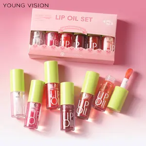 YOUNG VISION  Water Gloss Lipstick Set, 6 Colors, Moisturizing Lip Oil, Transparent Honey, Long-Lasting Shine, Long Lasting Lipgloss, Lip Care