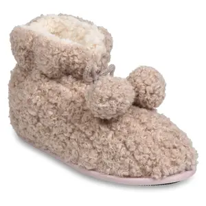 Gaahuu Women's Quilted Teddy Bear Slipper Boot