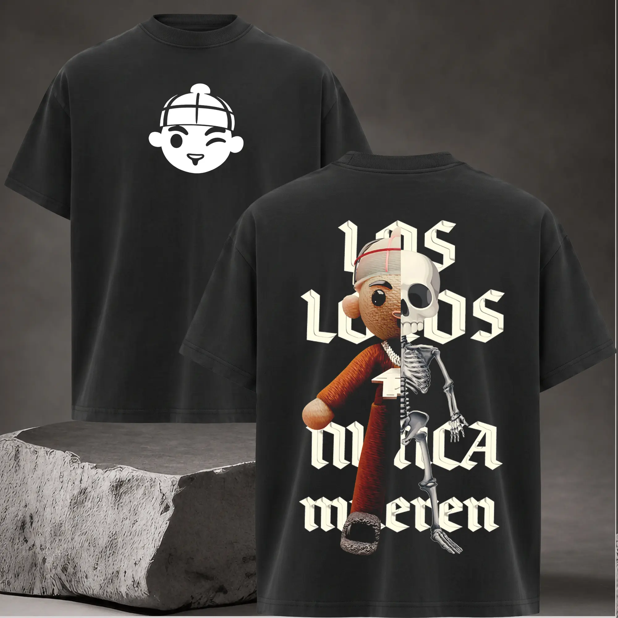 Los Locos Nunca Mueren Chuyin Fuerza Regida Graphic Premium Cotton T-Shirt, Regional Mexican Music Shirt, Corridos Tumbados Streetwear Tee, Mexico-Style Country Music Fan Tee, Oversized Black Graphic Shirt, Gift for Fuerza Regida Fans