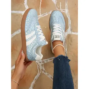 Women's PU Leather Sneakers, All-Season Comfortable Shoes, Ideal for Daily Wear & Casual, Durable Rubber Sole Design, Glitter Design SneakersGift