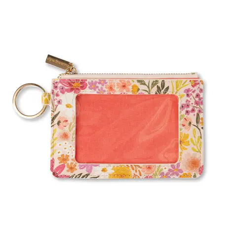Women's Casual Compact Everyday Carry Wallet - 5"x3.25" Lightweight Card & ID Case with Transparent ID Slot, Zipper Wallet Design Compartment, and Coin Pocket