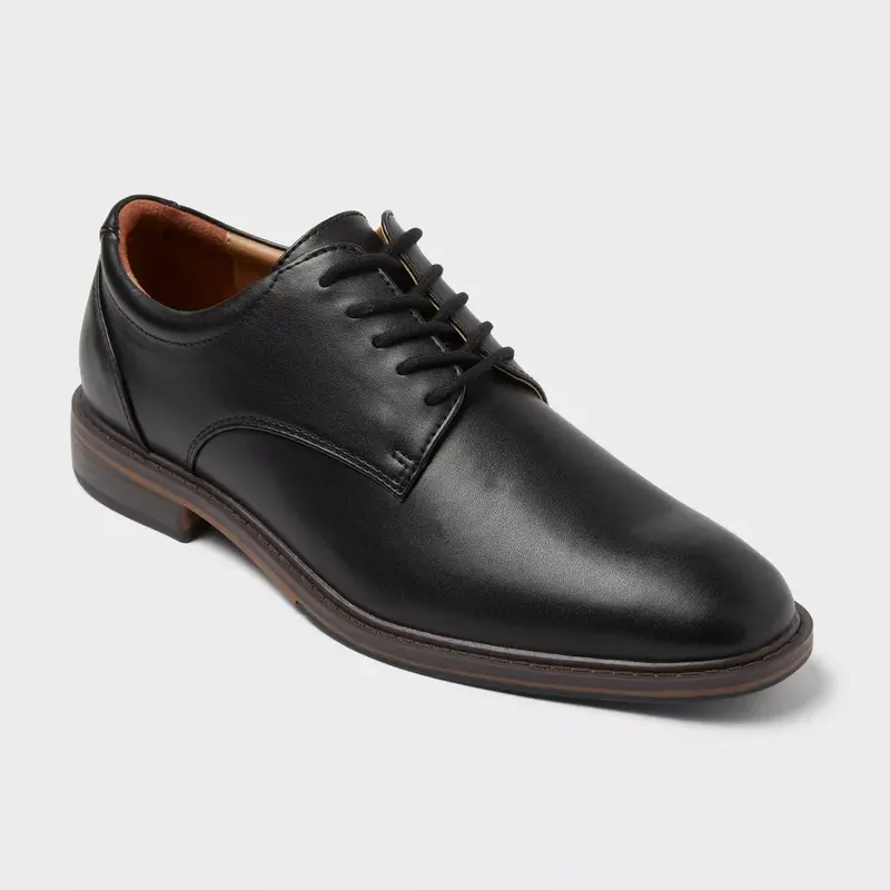 Goodfellow & Co Men's Closed Lace Formal Leo Dress Shoes - Cushioned Memory Foam Footbed, Office Business Footwear, Size 11w