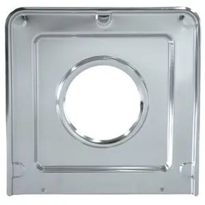212 MAIN 9in. Chrome Square Drip Pan SGP401, Square Shape, Chrome Finish