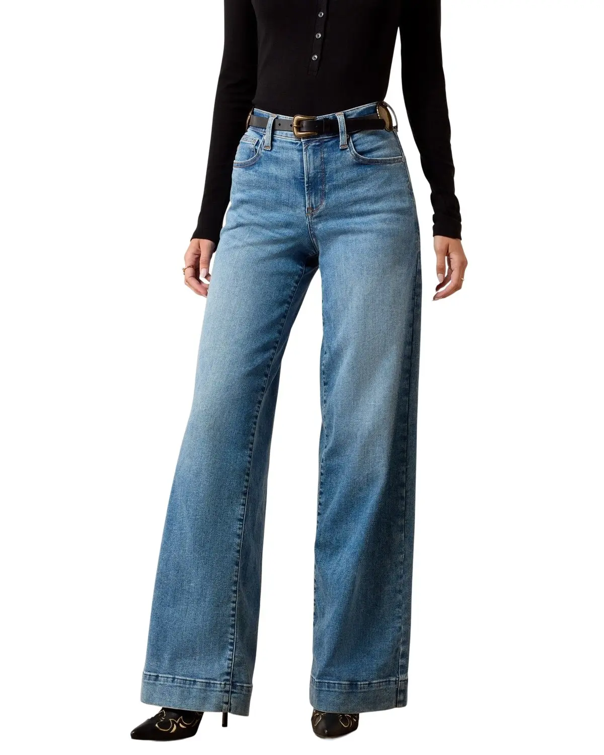 Ariat Women's Women'S Vilma Medium Wash Revel High Rise Wide Leg - 10078930