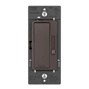 Legrand RHCL453PDBCCV4 - radiant CFL/LED Dimmer, 450W LED/CFL, Paddle with Slider, Single-Pole/3-Way, Dark Bronze