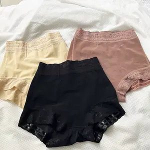 Sweet Lace Panties High Waisted Lace Underskirt Shorts for Women Non-see-through Safety Pants Ladies Full Coverage Soft Briefs