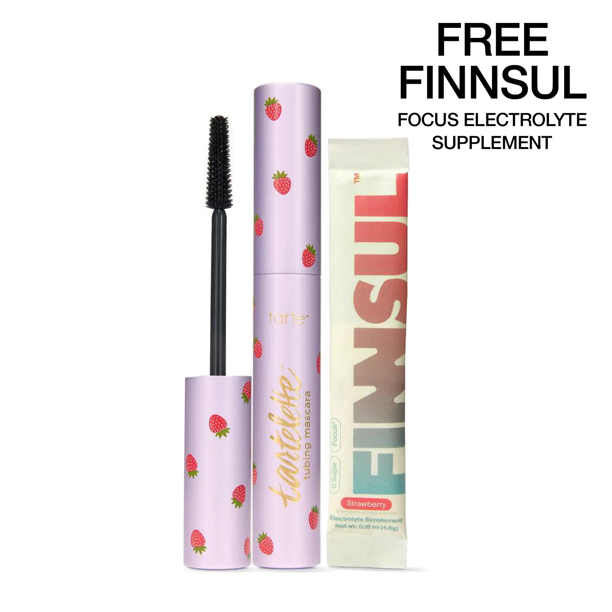 tarte x FINNSUL flutter & focus tubing mascara set - tartelette tubing black mascara + FREE FINNSUL electrolyte supplement tarte x FINNSUL flutter & focus tubing mascara set - tartelette tubing black mascara + FREE FINNSUL electrolyte supplement