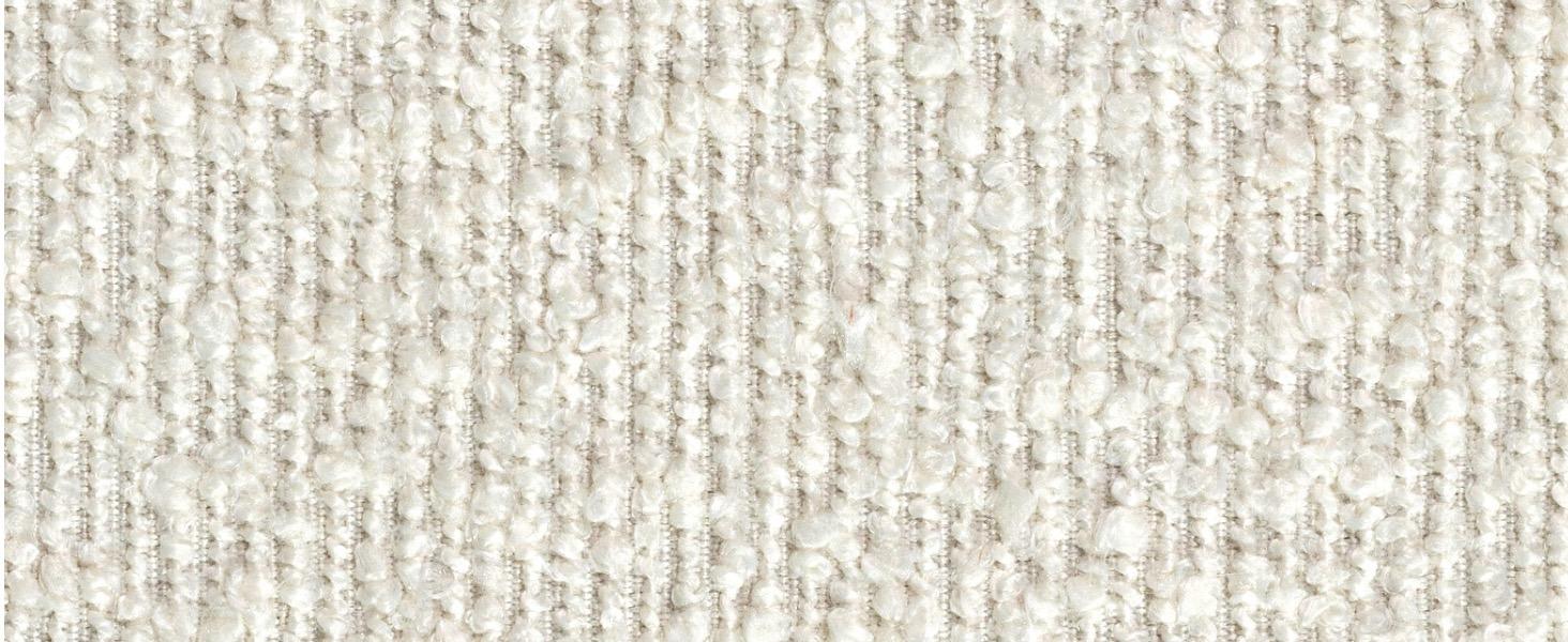 Yechen Boucle Wingback Full Bed Frame, Ivory Upholstered Platform Bed with Enclosed Footboard | Vertical Channel Tufting | Easy Assembly & Noise-Free | No Box Spring Needed