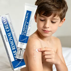2-Piece Silicone Scar Removal Cream for Men & Women - Advanced Gel for Face & Body, Fades Old & New Scars, Acne Marks, Stretch Marks, Gentle Daily Skincare