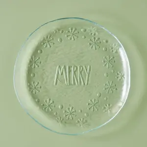 Merry Glass Serving Plate