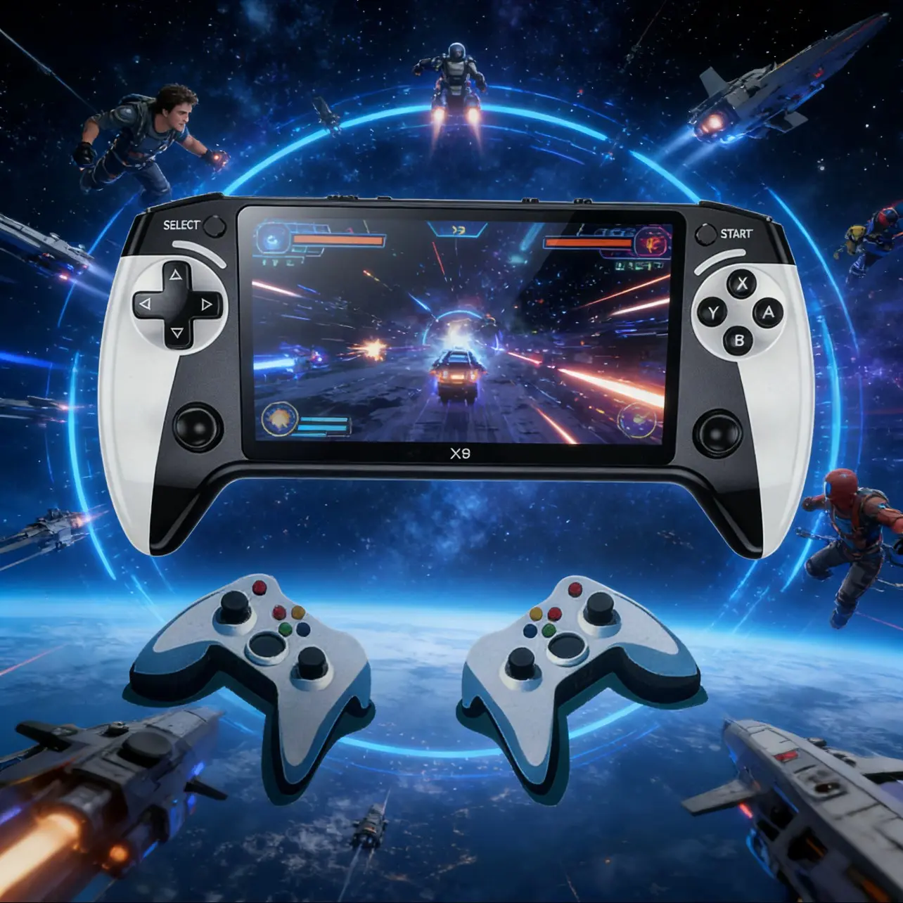 X9 Handheld Game Console with 5.5 Inch Screen, Supports Emulator, Ultra ...