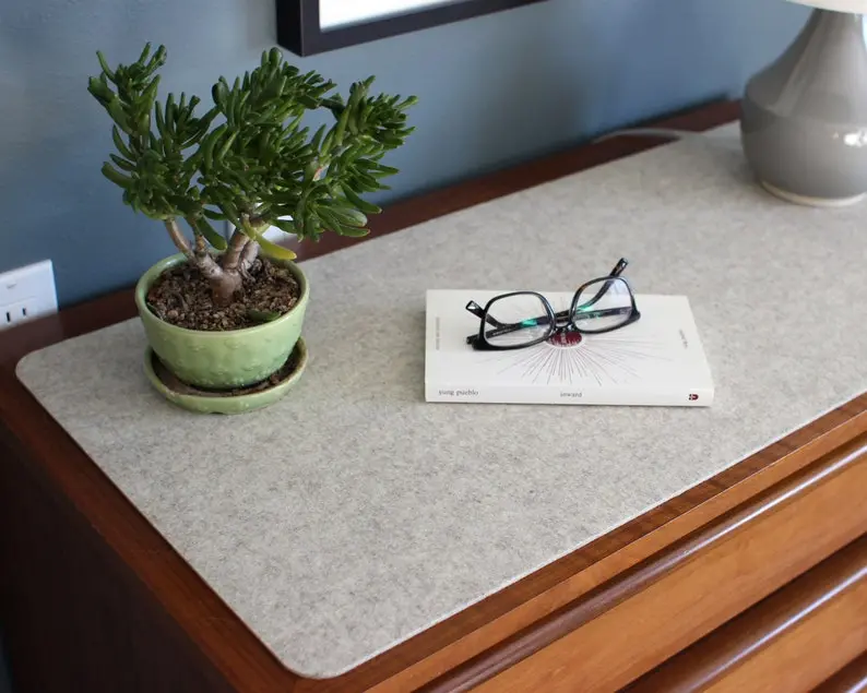 Felt Desk Mat, 100% Wool, Premium Quality, Multiple Colors, 34 x 15.5 inches