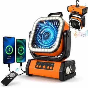 Bluetooth Fan, Camping Fan Rechargeable with 30000mAh Battery,360° Rotatable with Hook Multipurpose Handheld Fan, Portable Tower Fan, Portable Led Fan,remote, control, fan, Portable Desk Fan,  Personal Cooling Fan, #Summervibes outdoorfun tiktokshopsprin