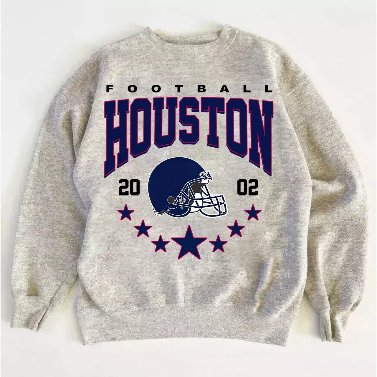Texans Vintage Football Crewneck Sweatshirt, Retro Football Pullover, Football Fan Gift, USA Cotton Fabric