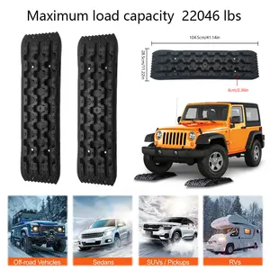 2pcs Traction Board Recovery Tow Board, Vehicle Off-Road Escape Board, Car Tire Anti-Slip Mud Snow Escape Board, Recovery Traction Board, Tire Friction Track, Suitable for Sand, Mud, and Snow NEW