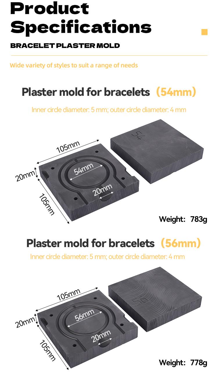 Graphite Bangle Casting Mold – High Temperature Resistant Metal Casting Mold for Gold & Silver Jewelry Making