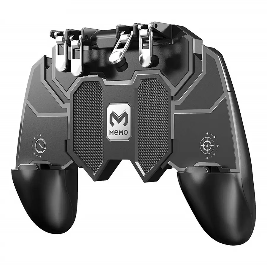 Ergonomic ABS Alloy Mobile Gaming Controller - Smartphone Joystick Pad with 4-Finger Op, Game Rocker Grip for Cell Phones, PUBG/Free Fire Gaming Accessories