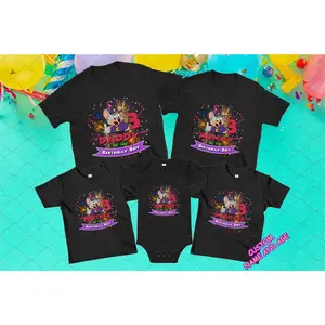 Chuck E Cheese Birthday Shirt, Family Custom Birthday Tee, Clean Look, Goes with Anything, Ready to Go, No Effort Needed