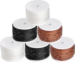 6 Pack Waxed Thread Leather Sewing Awl Replacement Spools of Thread, Repair Stitch Thread, Leather, Canvas Sewing Awl Thread Refill, Replacement Threads, for Awl for All Stitching Tool