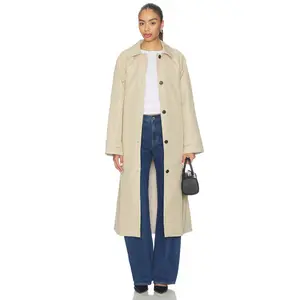 EAVES x Jasmine Tookes Lena Car Coat in Khaki