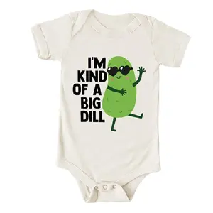 I'm Kind Of A Big Dill Onesie, Baby Cute Onesies, Pickle Baby Onesie, Pickle Onesie, New Mom Gift, Baby Shower Gift (Baby Onesie)