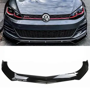 For Volkswagen Golf GTI Golf R Front Bumper Lip Spoiler Splitter Glossy Black