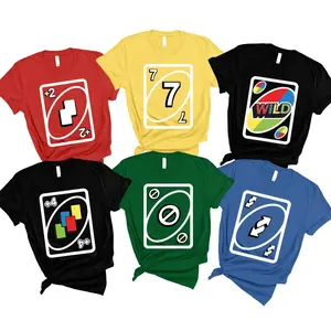 Uno Cards Costume Youth T-Shirt, Uno Costume Group, Board Game Matching Shirt, Office, Family, Teacher Halloween Costume Family