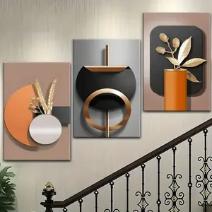 Landscape Wooden Frame Fabric Art, Nordic Minimalist Style Decorative Painting, Artistic Wall Decoration, Holiday Home and Office Decor