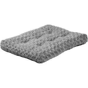 Deluxe Dog Beds Super Plush Dog & Cat Beds Ideal for Dog Crates Machine Wash & Dryer Friendly, 1-Year Warranty, Gray, 24-Inch