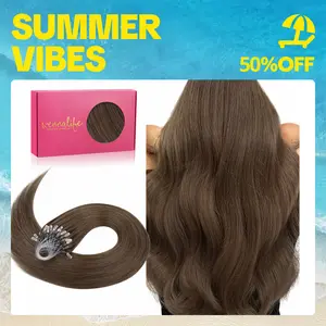 WENNALIFE Micro Link Hair Extensions Human Hair 50g 50s 14 Inch to 24 Inch Ash Blonde Highlighted Platinum Blonde Remy Micro Bead Hair Extensions Real Human Hair Micro Ring Hair Straight Microlin#Summervibesks  #