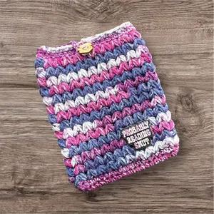Probably Reading Smut Crochet Book Sleeve | Purple Snarky, Sassy Book Cover w/Button & Loop Closure