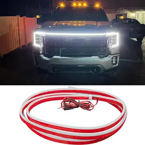 Car Hood Light Strip, Dynamic Scan Startup LED Light Strip, Waterproof Flexible DRL, Eye-Catching Night Driving Upgrade for Car Enthusiasts, Universal Car Upgrades Accessories for Truck/SUV, Ideal Gift for Him