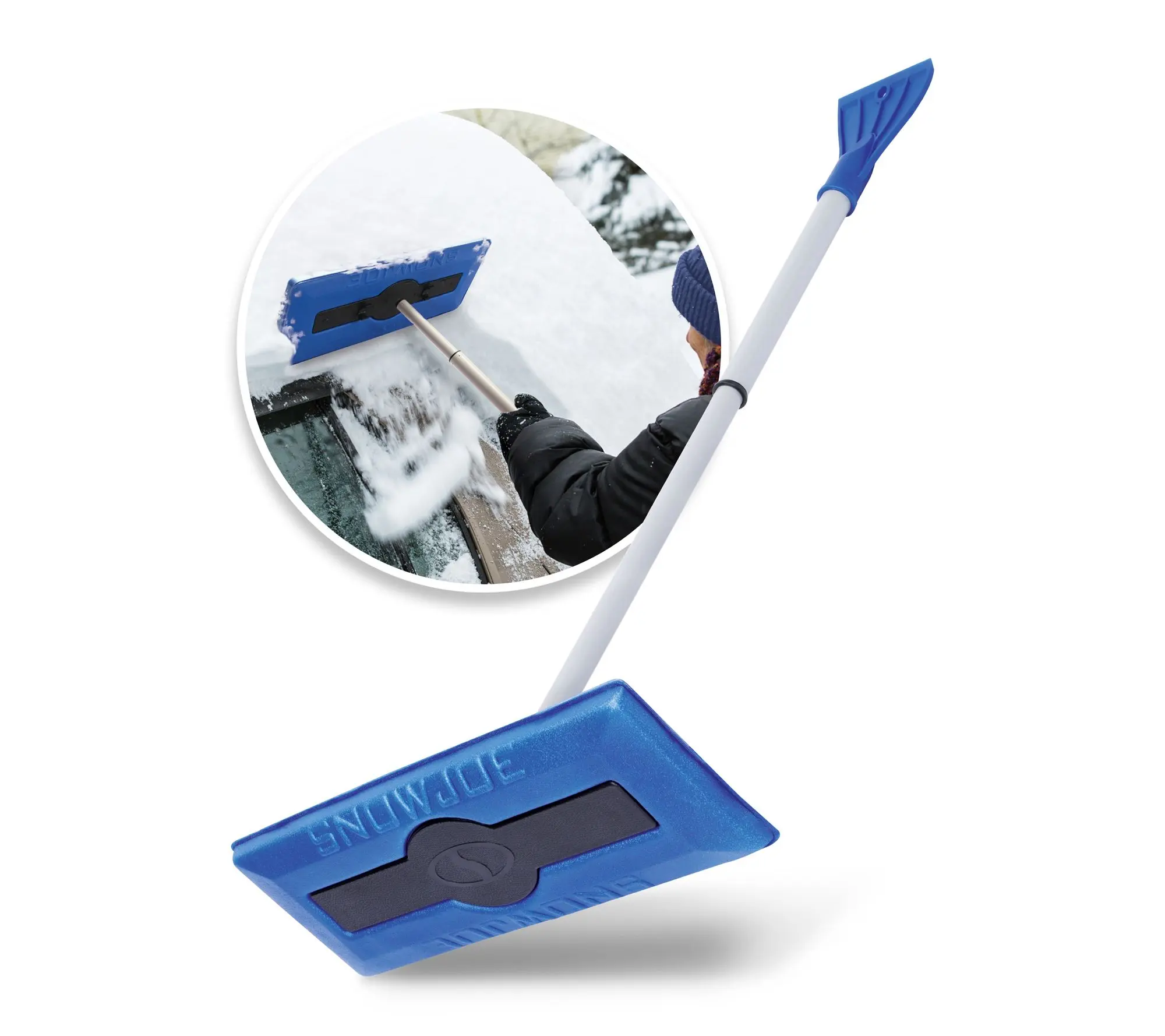 Snow Joe 17" Single Snow Broom With Ice Scraper