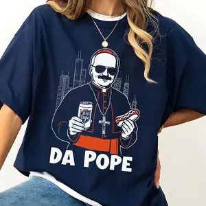 Chicago Pope Leo XIV "Da Pope" T-Shirt | Graphic Tee Shirts Designed For Both Men and Women Cotton Man