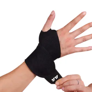 Breathable Sports Wrist Brace - Unisex Support for Ganglion Cyst, Arthritis - Left/Right Hand Fitness Wrist Support (Black)