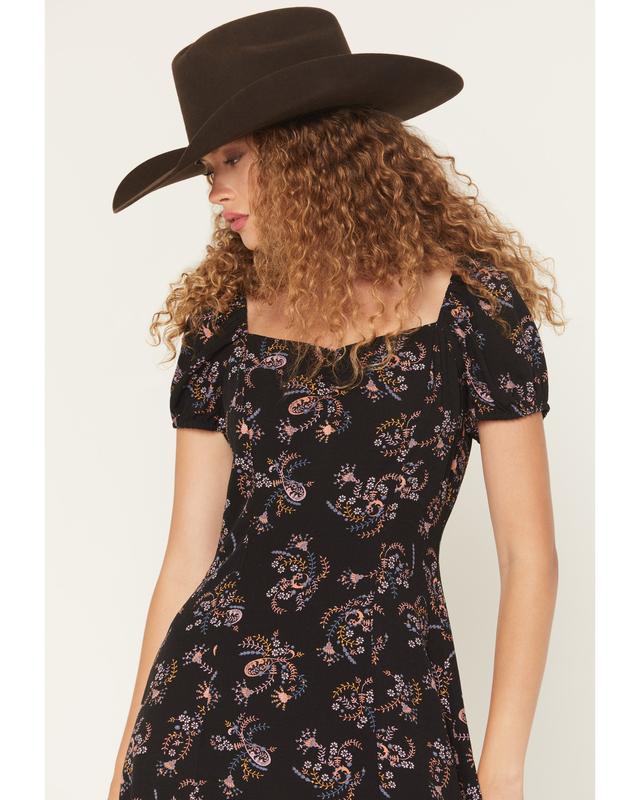 Idyllwind Women's Bethany Flutter Sleeve Midi Dress - Iwho25d3-Blk