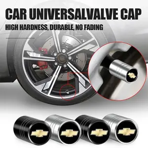4pcs Car Wheel Tire Valve Caps Decorative Door Air Stem Car Metal Logo Wheel Dust Cover Auto Wheel For Chevrolet Captiva Cruze Spark Colorado Malibu Trax Z71 Aveo Orlando Lacetti Equinox Camaro Cavalier Epica Impala Tracker Nubira