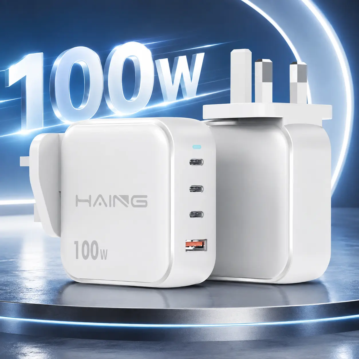HAING USB GaN Fast Charger, 30W/65W/100W USB-C Wall Charger, Multi-Port PD Power Adapter, Fast Charging Block for Phone, Tablet & Other Devices