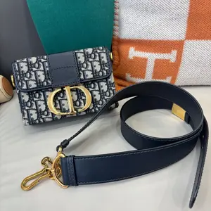 Pre-owned Dior canvas Belt Bags Christian Oblique Montaigne Box cosmetic bag